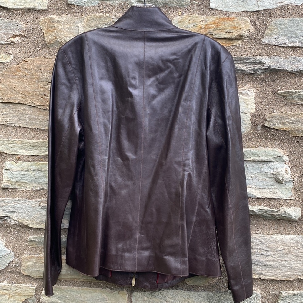 Cole Haan Lambskin Leather Jacket - Picture 7 of 7